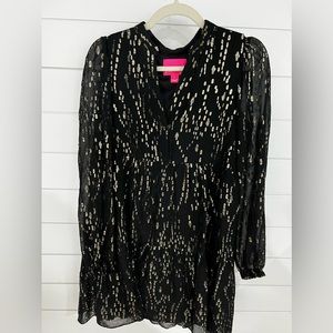 Lilly Pulitzer Winona Long Sleeve Silk Swing Dress